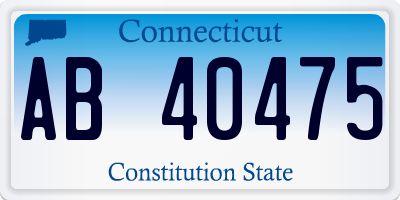 CT license plate AB40475