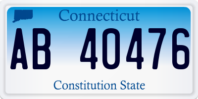 CT license plate AB40476
