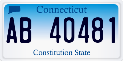CT license plate AB40481