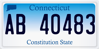 CT license plate AB40483