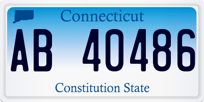 CT license plate AB40486