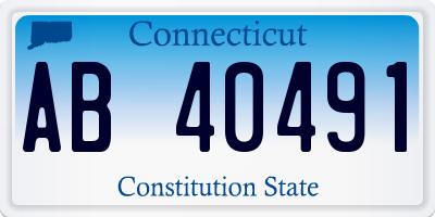 CT license plate AB40491