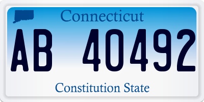 CT license plate AB40492