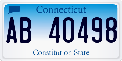 CT license plate AB40498