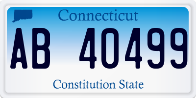 CT license plate AB40499