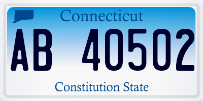 CT license plate AB40502