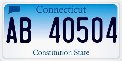 CT license plate AB40504