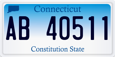 CT license plate AB40511