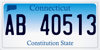 CT license plate AB40513