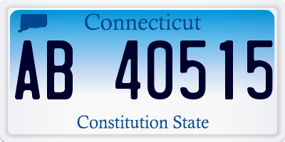 CT license plate AB40515