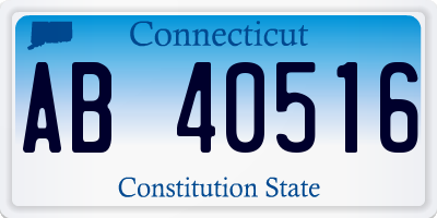CT license plate AB40516