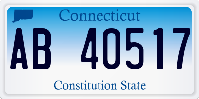 CT license plate AB40517