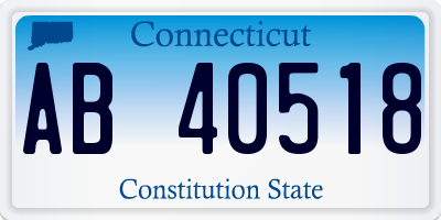 CT license plate AB40518