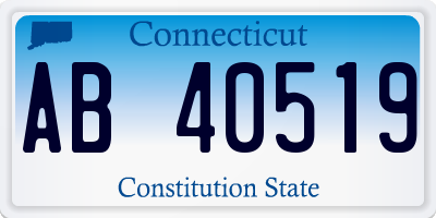 CT license plate AB40519
