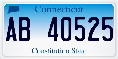 CT license plate AB40525