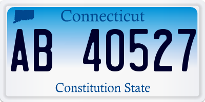 CT license plate AB40527