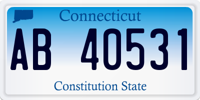 CT license plate AB40531