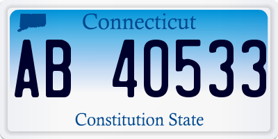 CT license plate AB40533