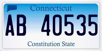 CT license plate AB40535
