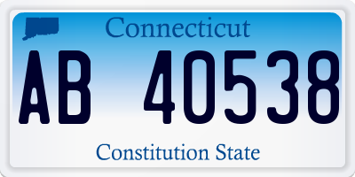 CT license plate AB40538