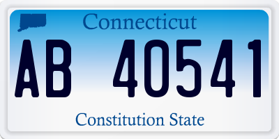 CT license plate AB40541