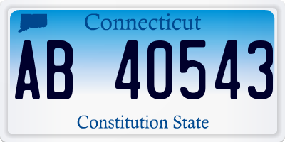 CT license plate AB40543