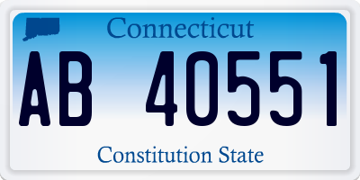 CT license plate AB40551