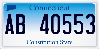 CT license plate AB40553