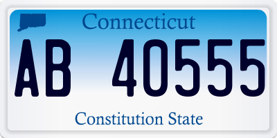 CT license plate AB40555