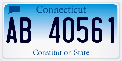 CT license plate AB40561