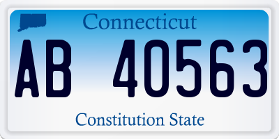 CT license plate AB40563