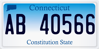 CT license plate AB40566