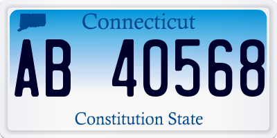 CT license plate AB40568