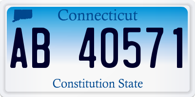 CT license plate AB40571