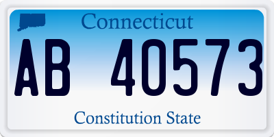 CT license plate AB40573