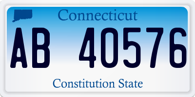 CT license plate AB40576