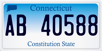 CT license plate AB40588