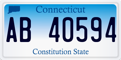 CT license plate AB40594