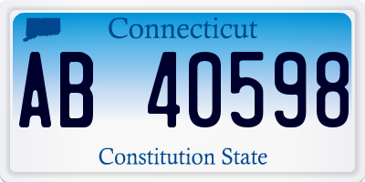CT license plate AB40598