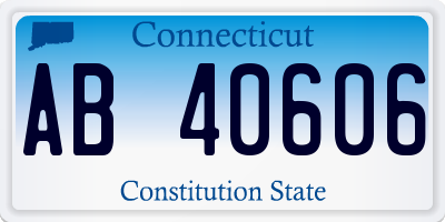 CT license plate AB40606