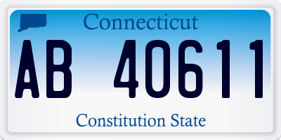 CT license plate AB40611