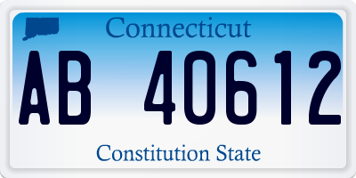 CT license plate AB40612