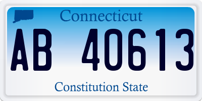 CT license plate AB40613