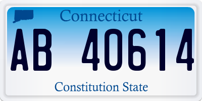 CT license plate AB40614