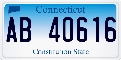 CT license plate AB40616