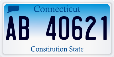 CT license plate AB40621