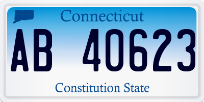 CT license plate AB40623