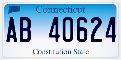 CT license plate AB40624