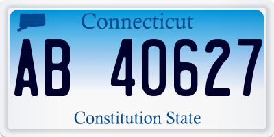 CT license plate AB40627