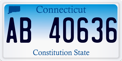 CT license plate AB40636